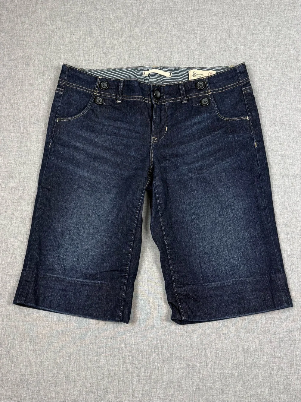 Gap Limited Edition Denim Bermuda Jorts 27/4 Y2K Nautical Button Low Rise